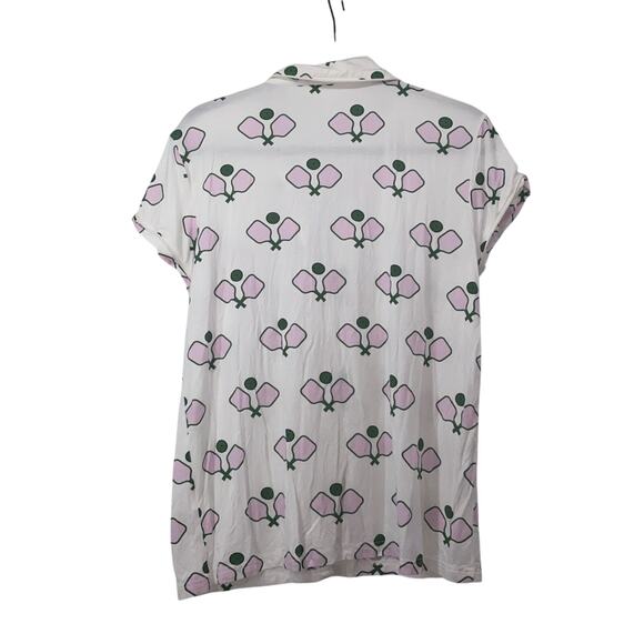 TOSS Designs Pajama Top Short Sleeve Small Pickleball MD - Picture 4 of 5